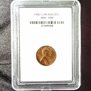 1937 Lincoln Cent In Protective Case